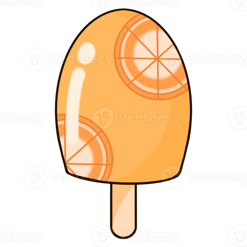 orange slice ice cream png