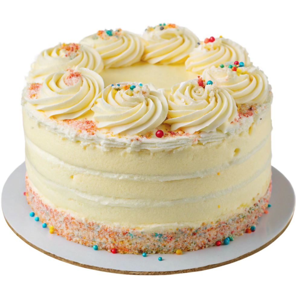 free a cake with frosting and sprinkles on top png
