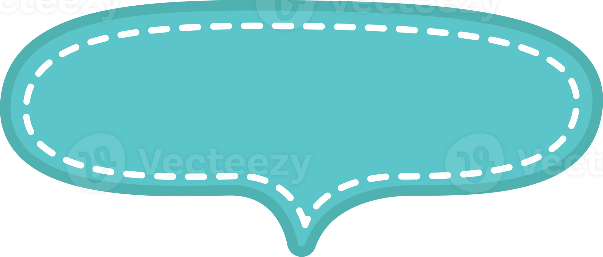 Cute speech bubble blue color png