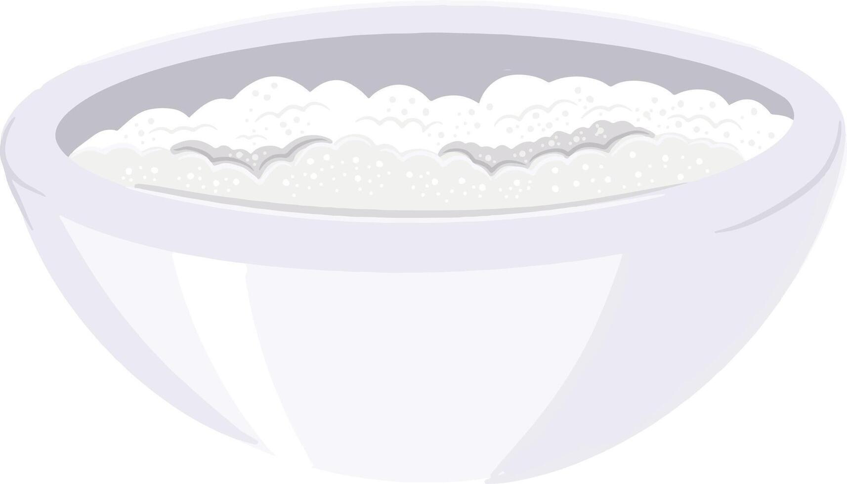 Porridge bowl hand drawn isolated on white vector