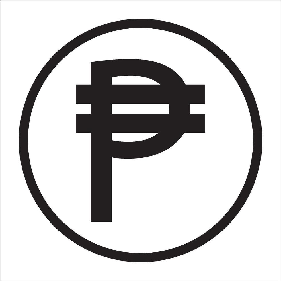 Philippine peso currency symbol design vector
