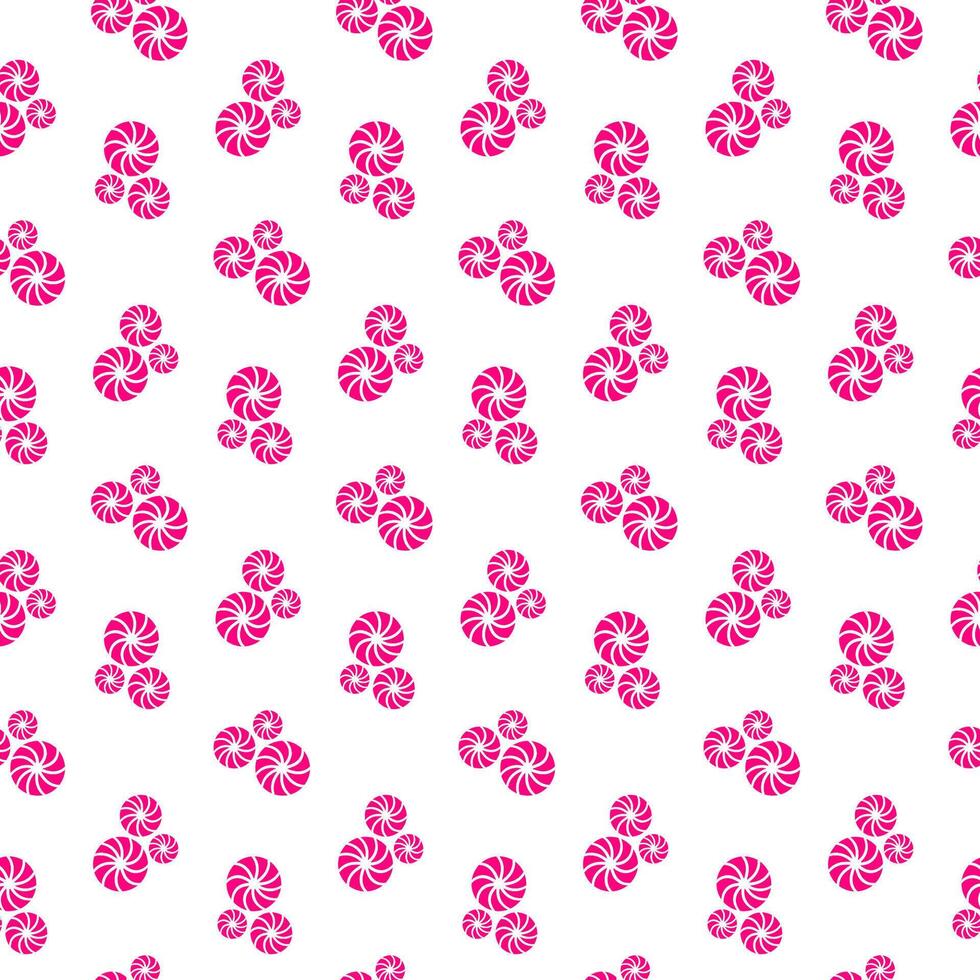 Twirl candy festive seamless pattern. Hand drawn cute wavy twirl candy isolated on white. Easter twirl candy for Valentine decorations and sweets. Colorful, striped lolly, swirl lollipop, sweetmeat vector
