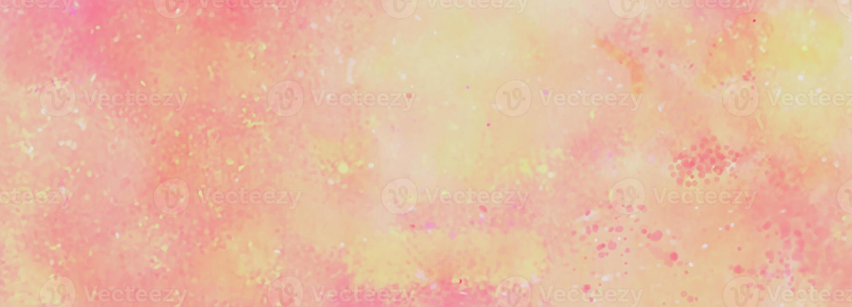 Soft Watercolor Pink and Yellow Abstract Background photo