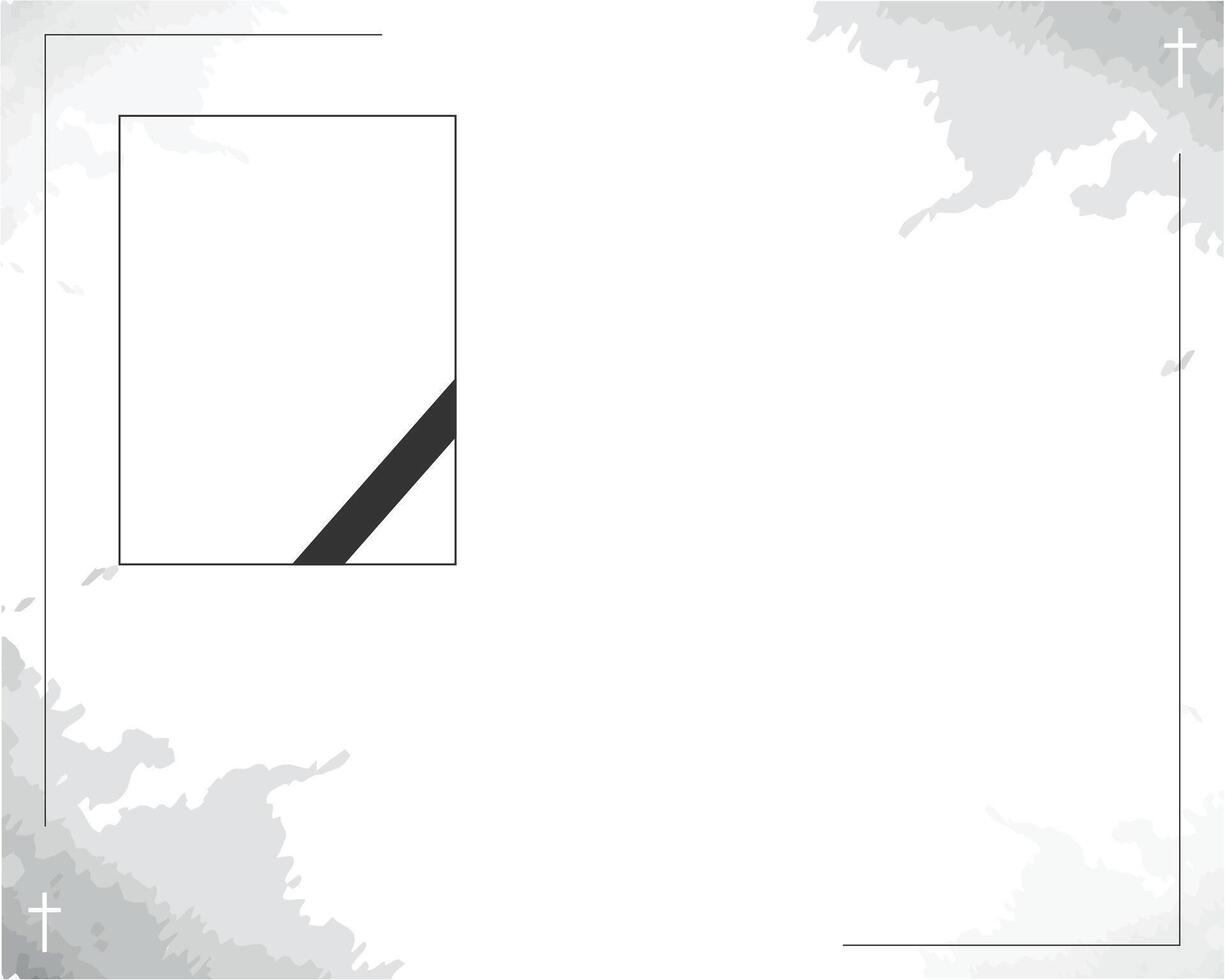 Funeral card template for Illustrator. based and editable vector