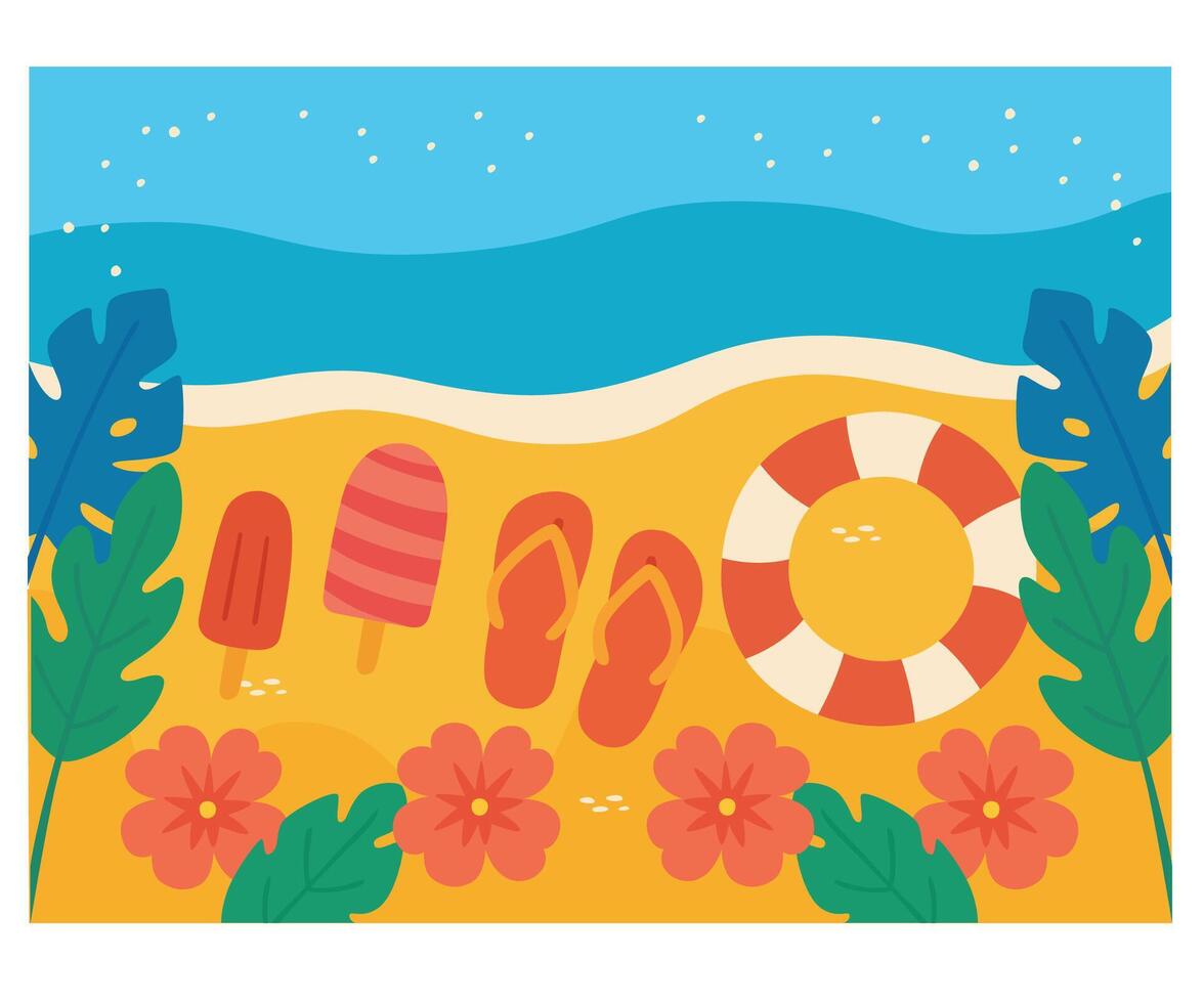A Day at the Beach vector