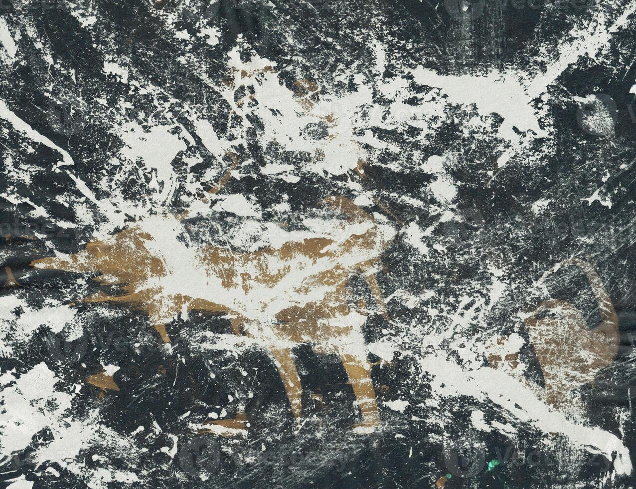 Abstract grunge texture overlay. Rough paint brush strokes background. photo
