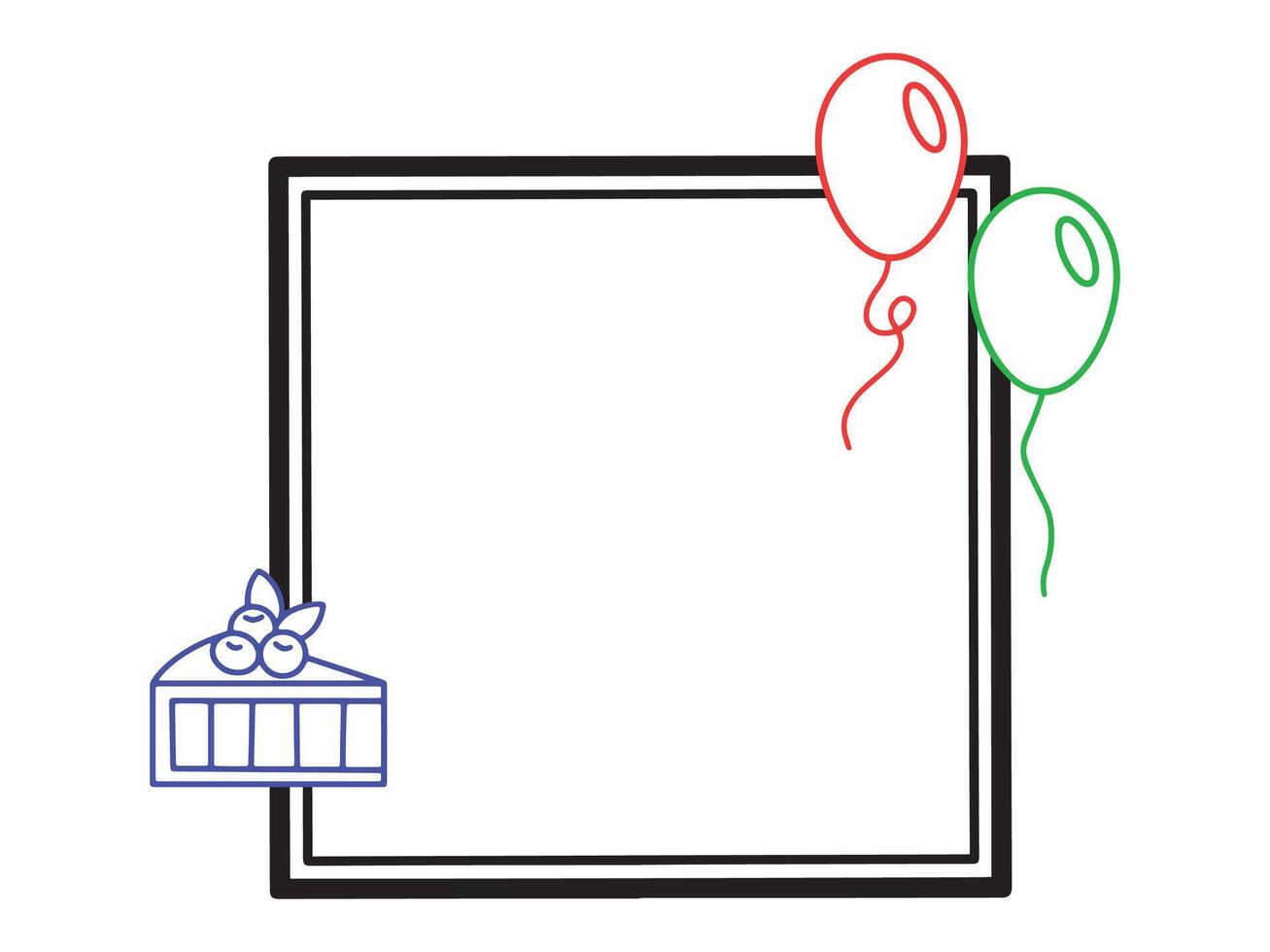 Birthday Party Frame Background illustration vector