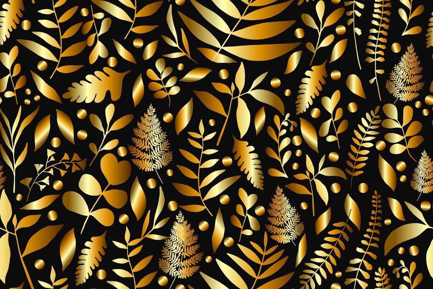 seamless pattern unique tropical summer luxury leaves set background vector