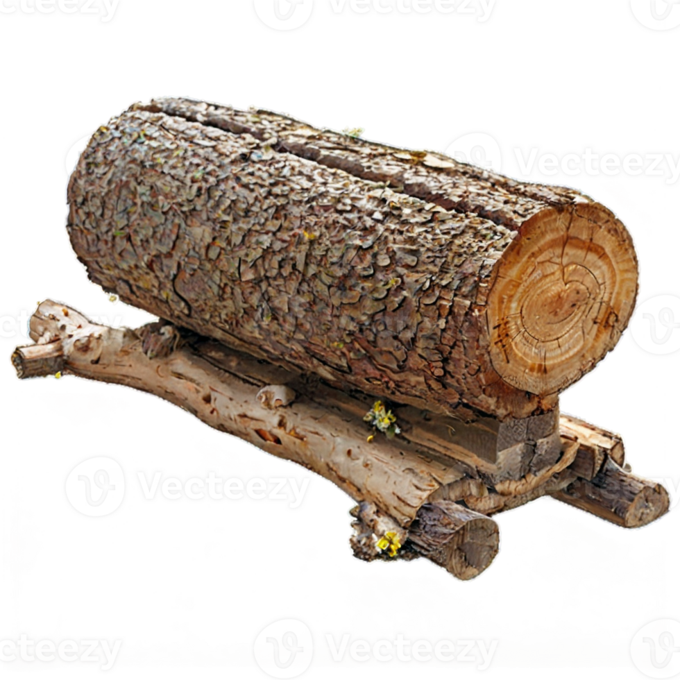 A log with a large log on top of it png