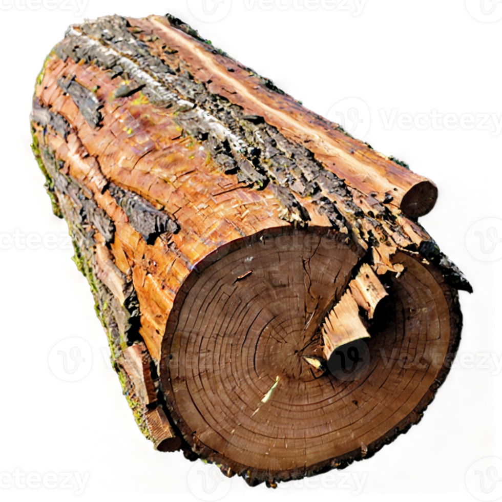 A log is shown with a large piece of wood png