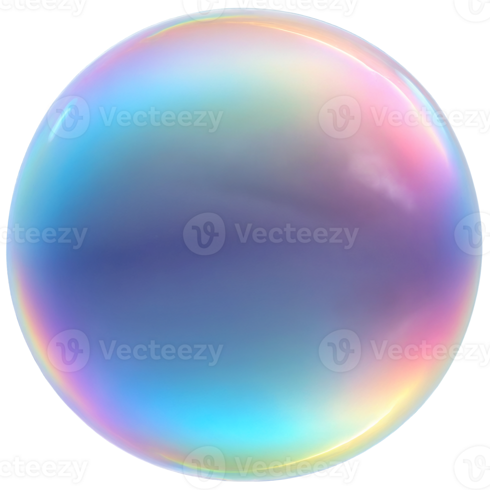 A bubble with a rainbow colored background png