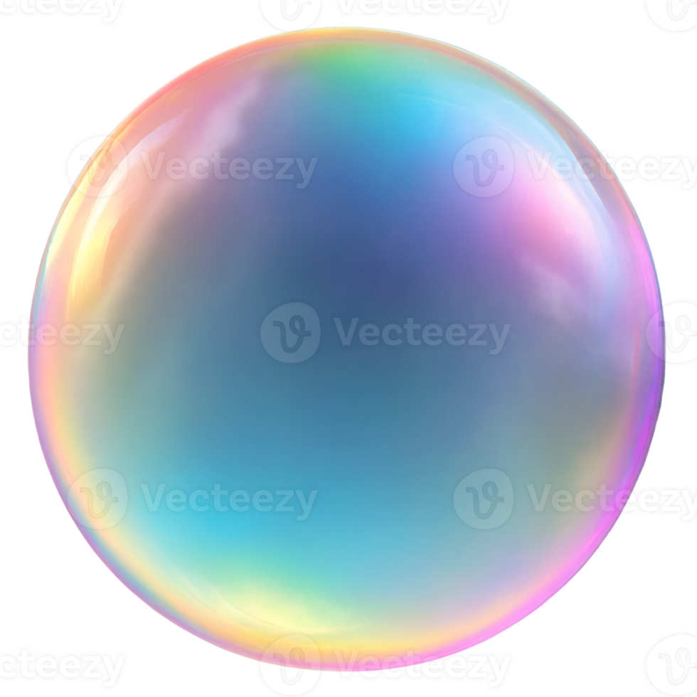 A bubble with a rainbow colored background png