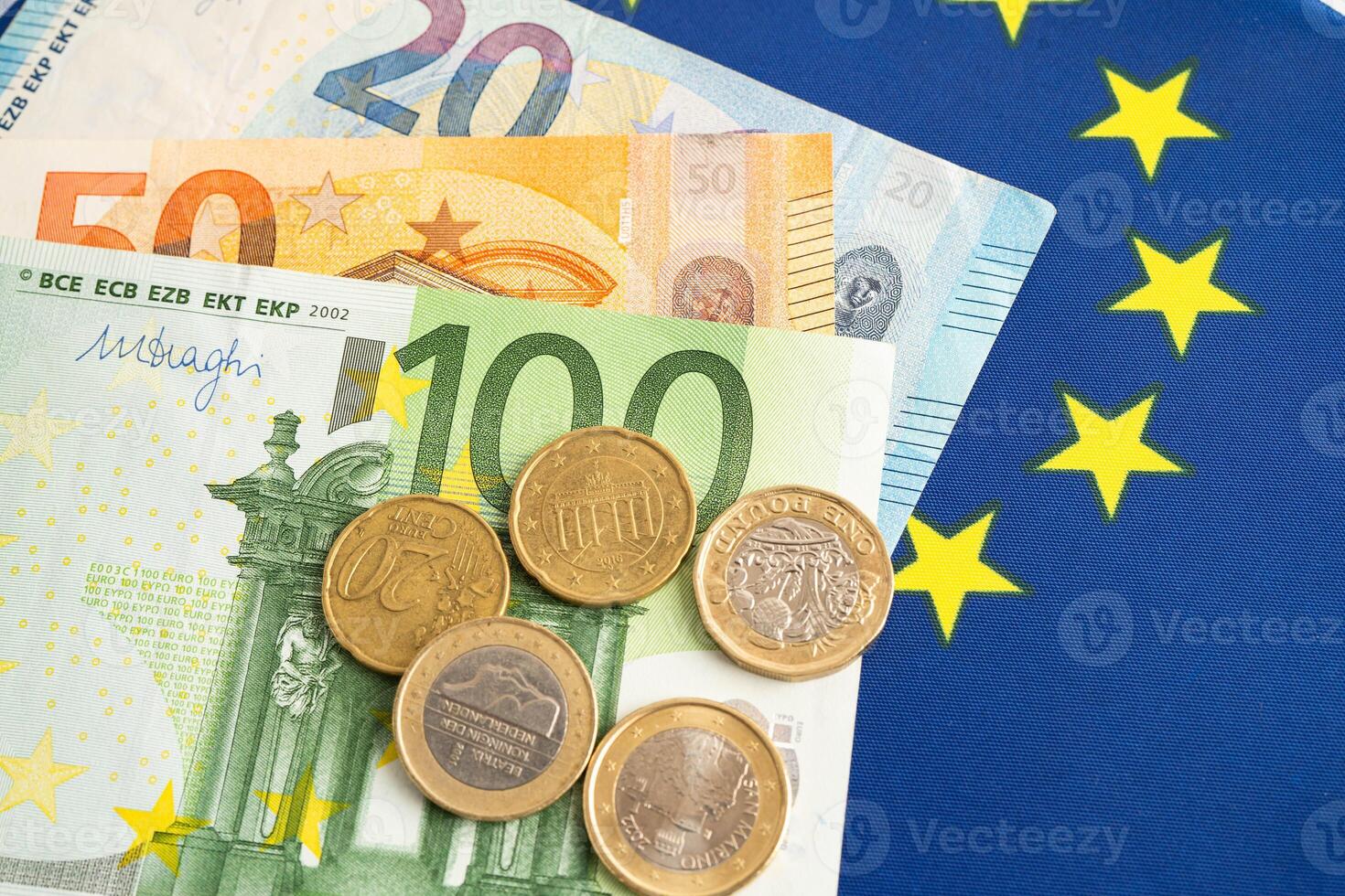 Euro banknote cash money, finance economic banking business exchange photo