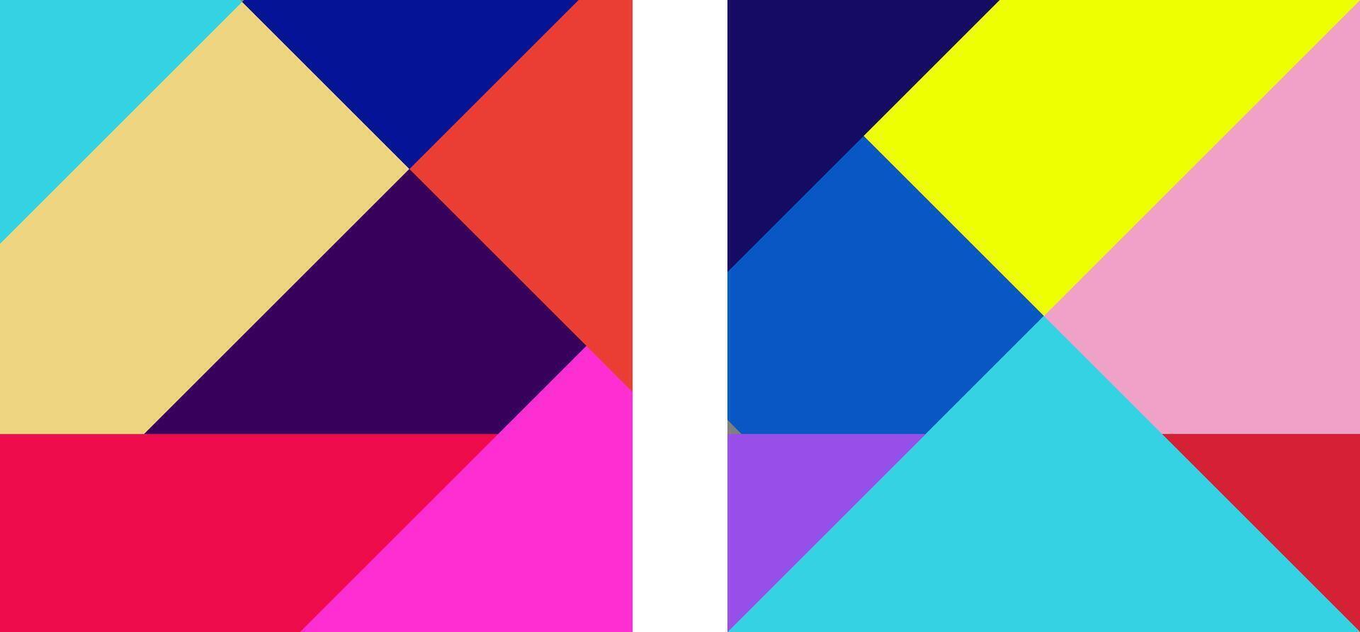 A colorful abstract background with triangles and squares vector