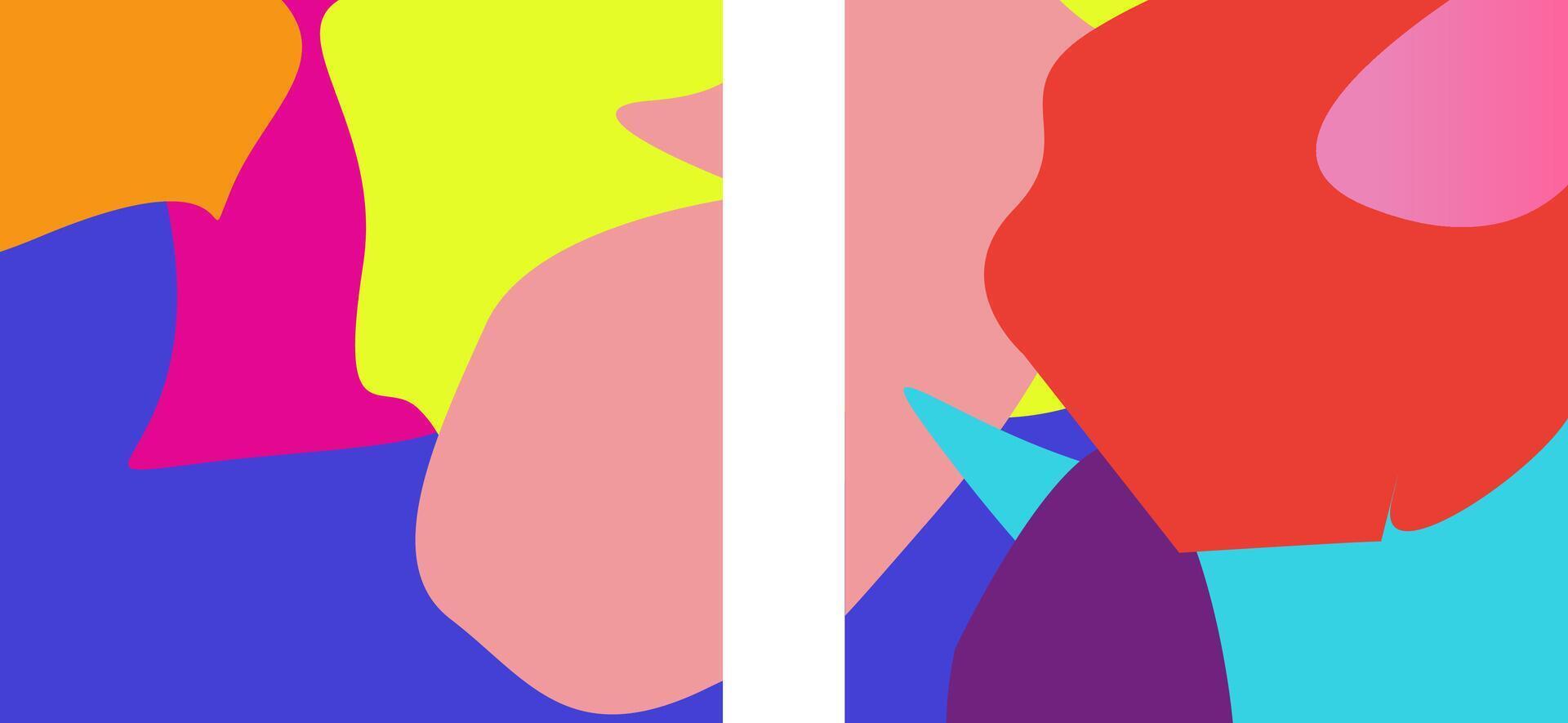 a colorful abstract painting with a white background vector