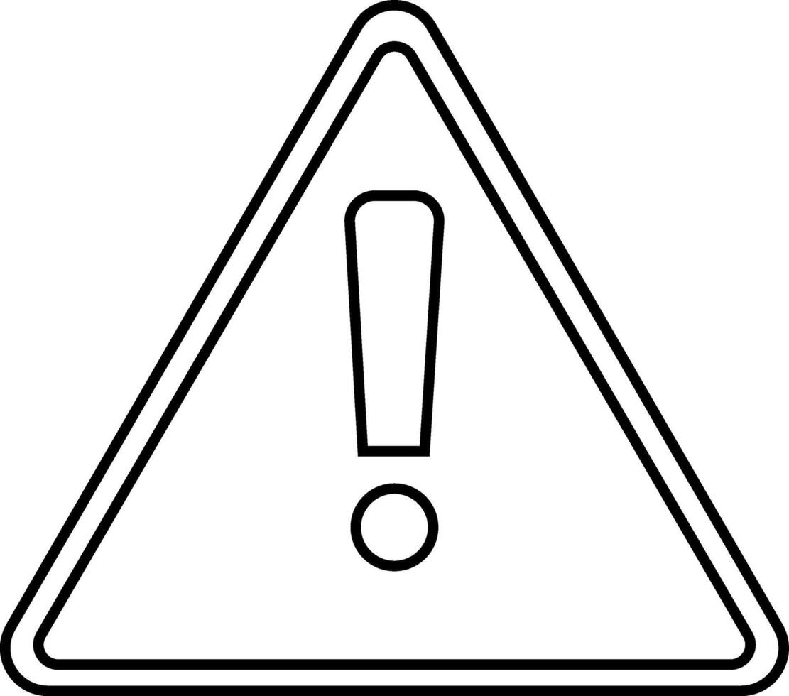 a warning sign with an exclamation mark on it vector