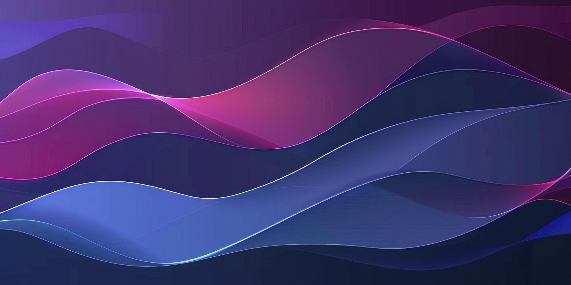 abstract background with wave on blue and purple gradient color photo