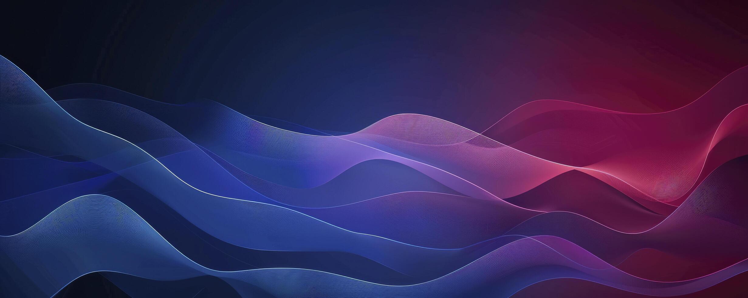 abstract background with wave on blue and purple gradient color photo