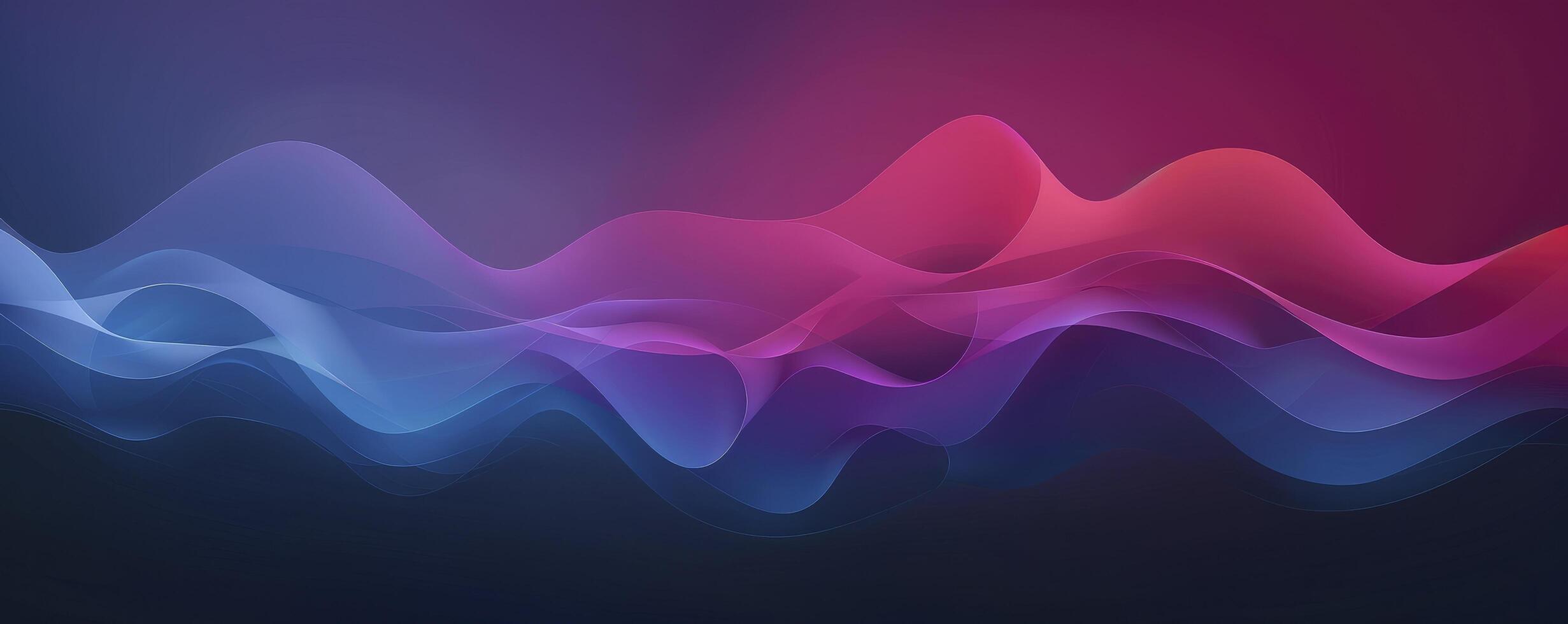 abstract background with wave on blue and purple gradient color photo