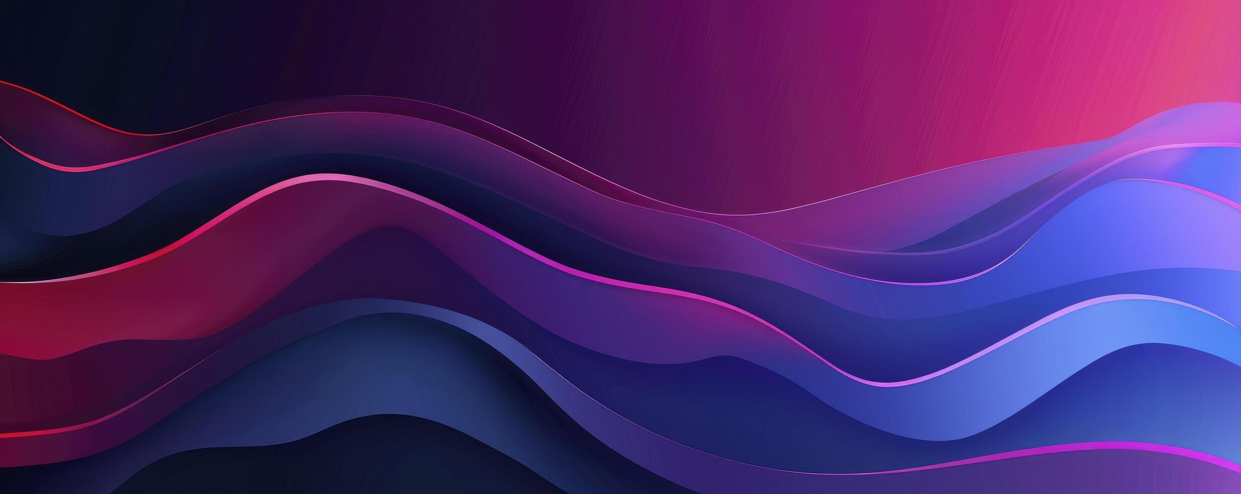 abstract background with wave on blue and purple gradient color photo