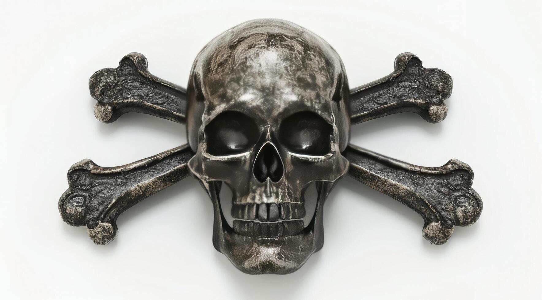 skull and crossbones, isolated on a white background photo
