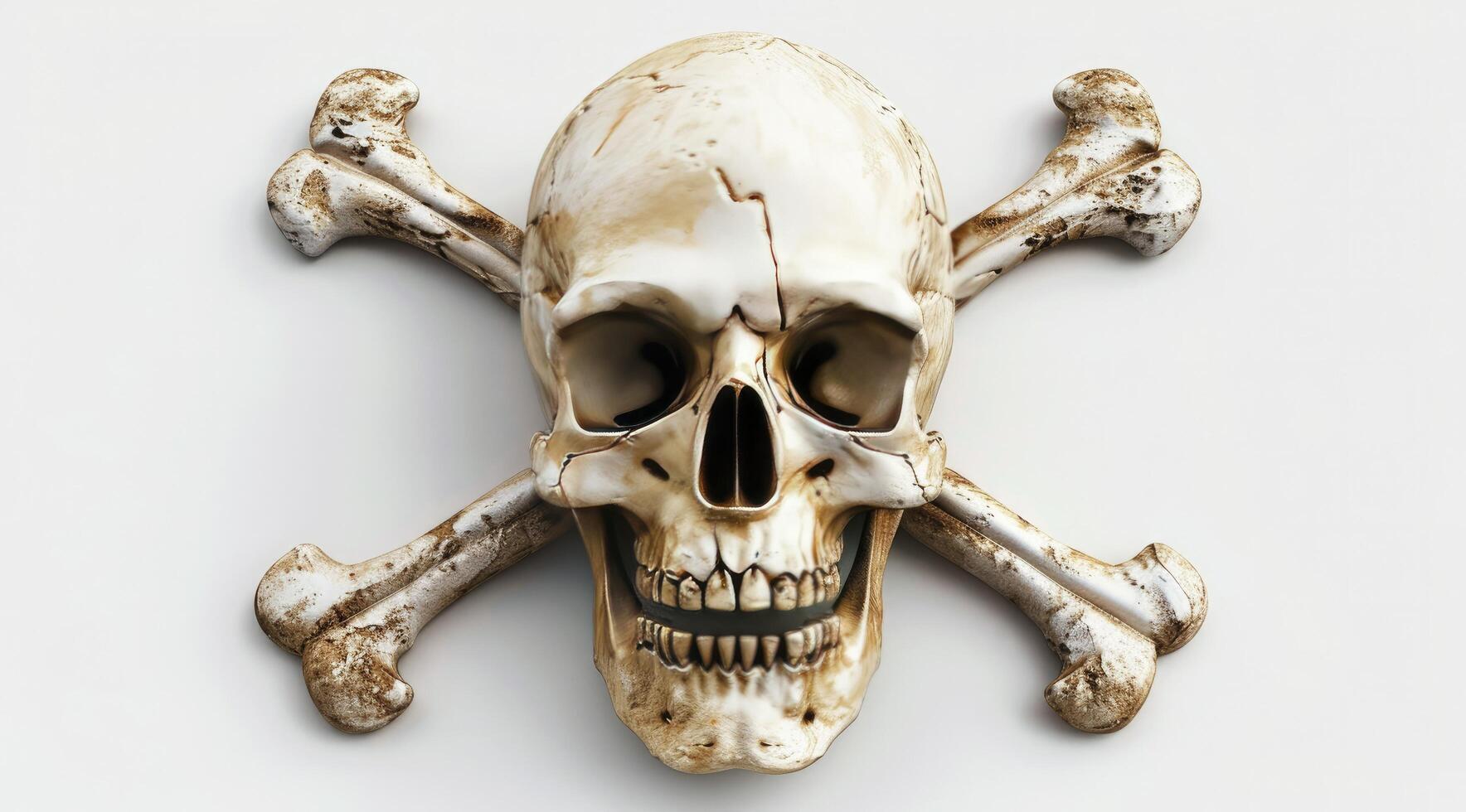 skull and crossbones, isolated on a white background photo
