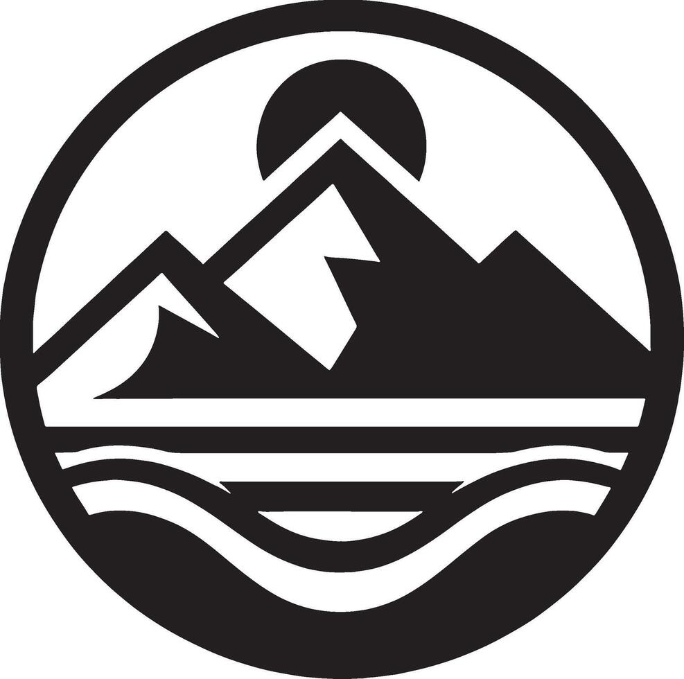 Mountain illustration with a background. vector
