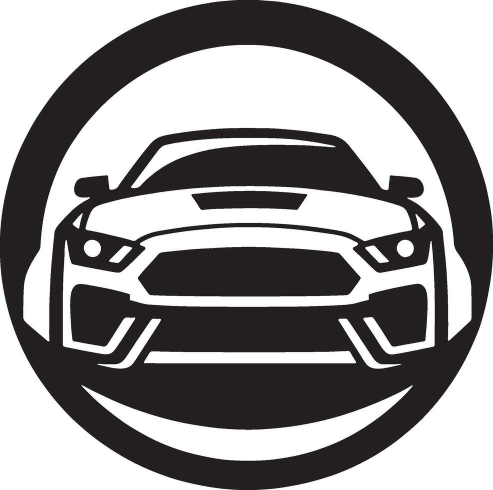 Black and white car with a white background vector