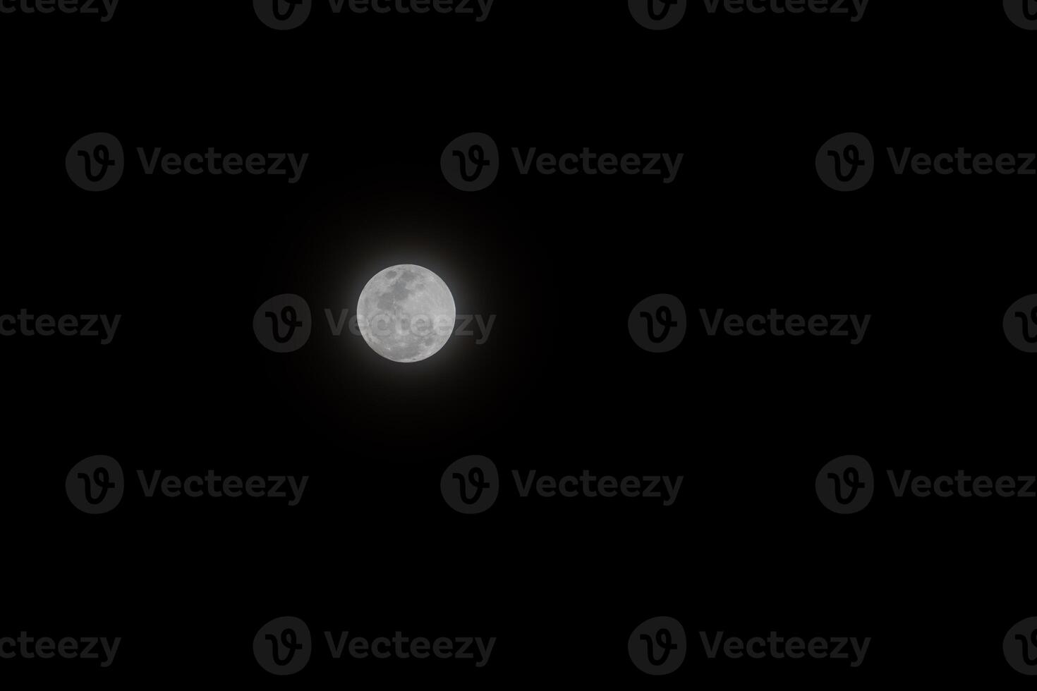 Full moon on night sky photo