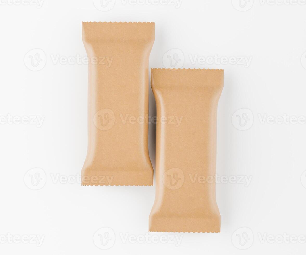 Beige food wrappers mockup photo