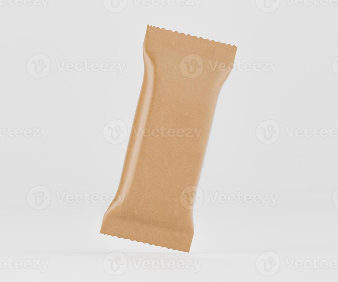 Beige food bar packaging mockup photo