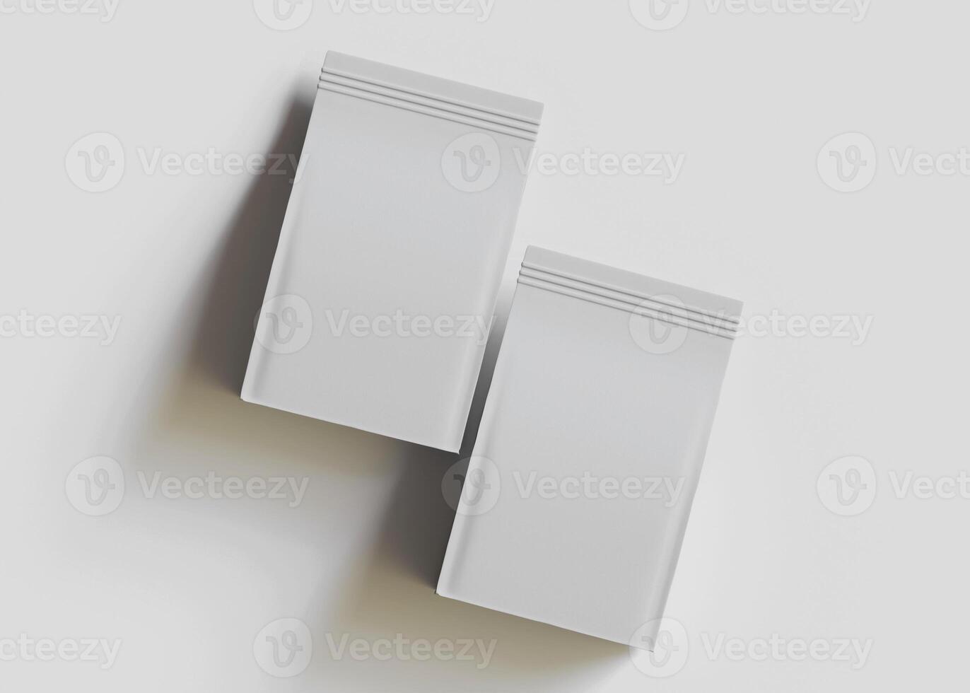 Two blank pouches overhead view photo