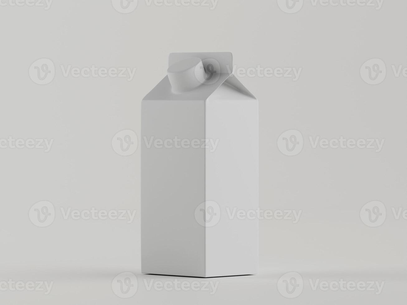 A white milk carton on a white background photo