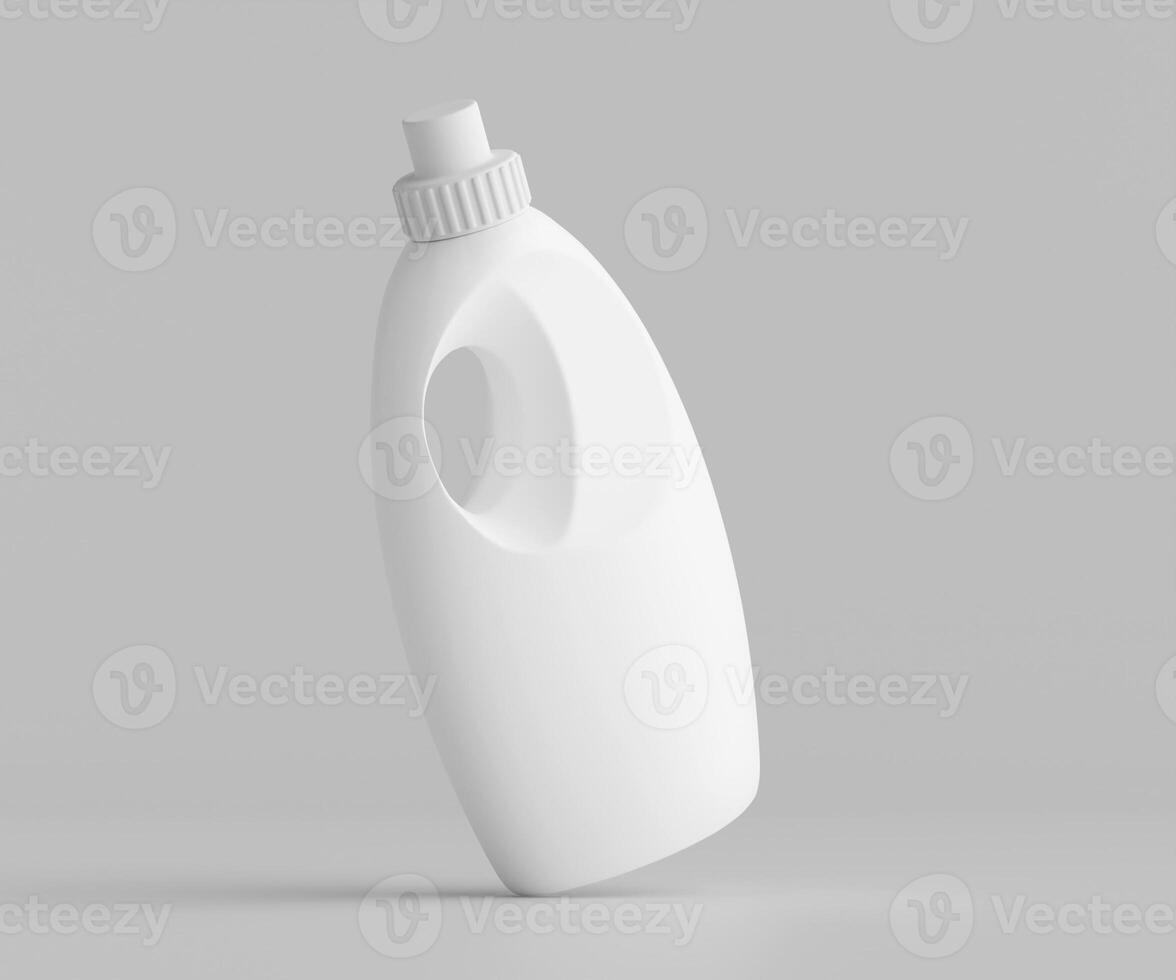 A white plastic bottle with a lid on it photo