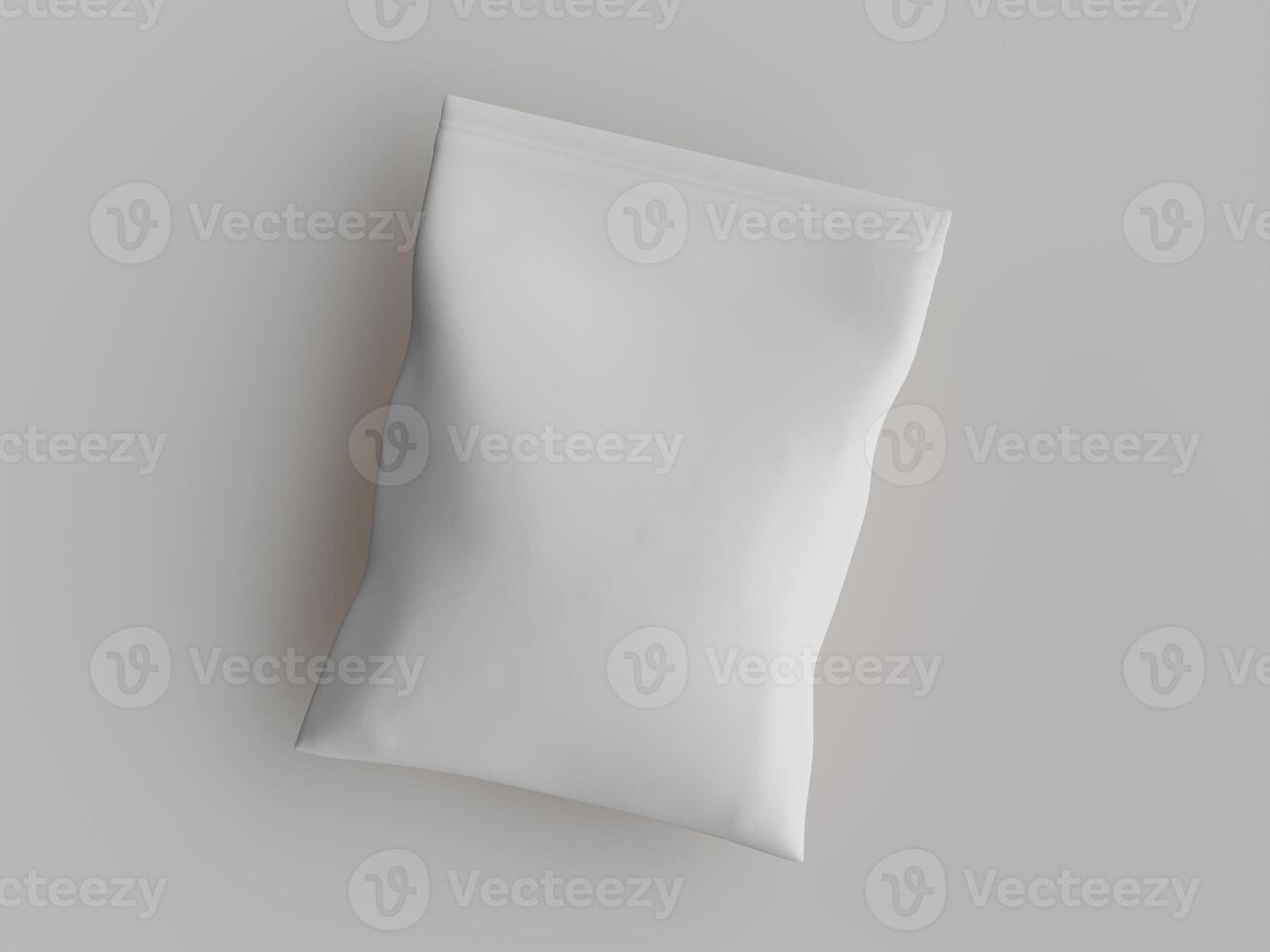 White bag on a gray background photo