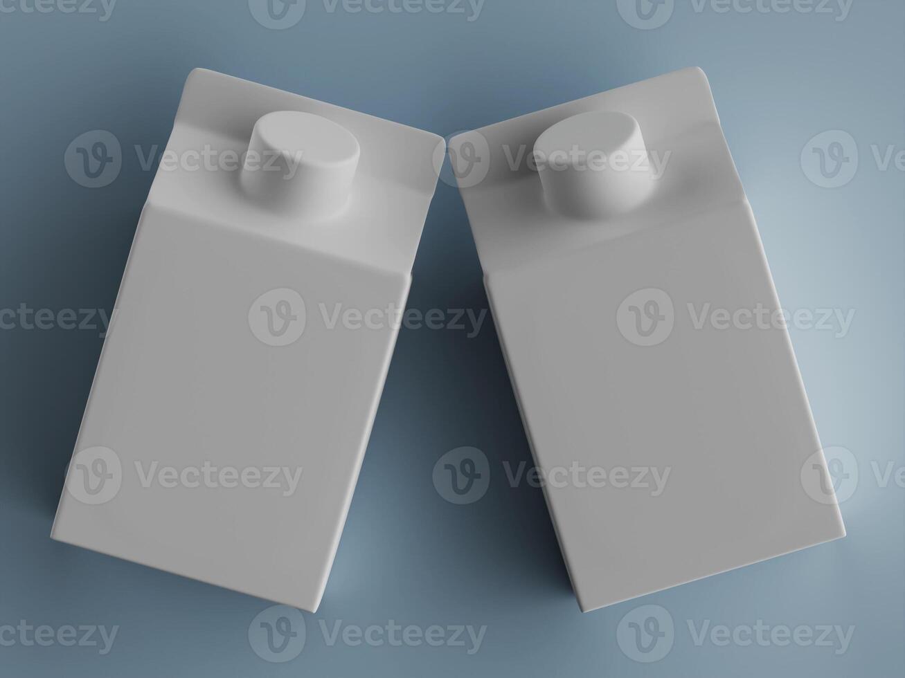 Blank gray cardboard beverage cartons photo