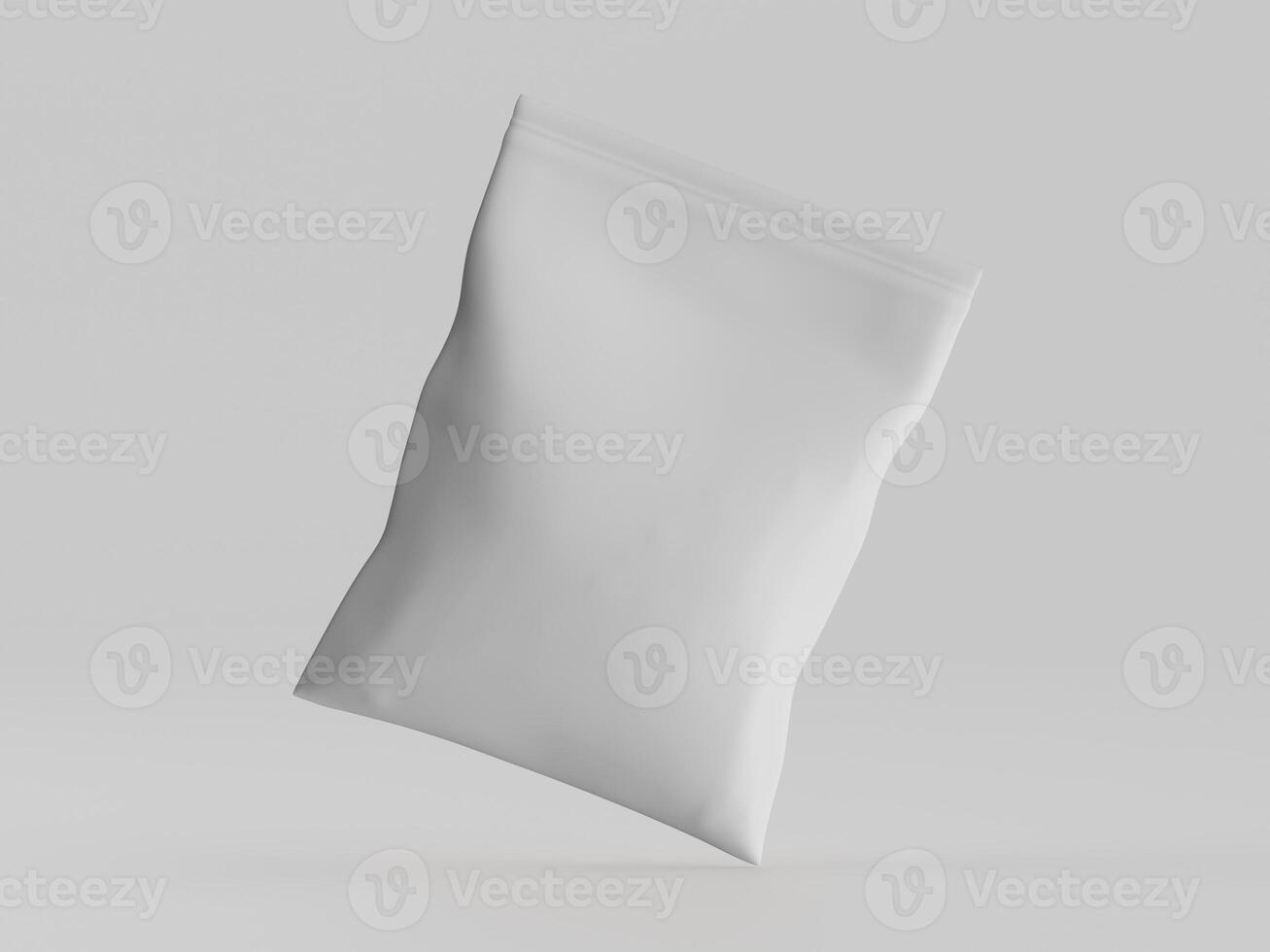 White bag on a gray background 3d render photo