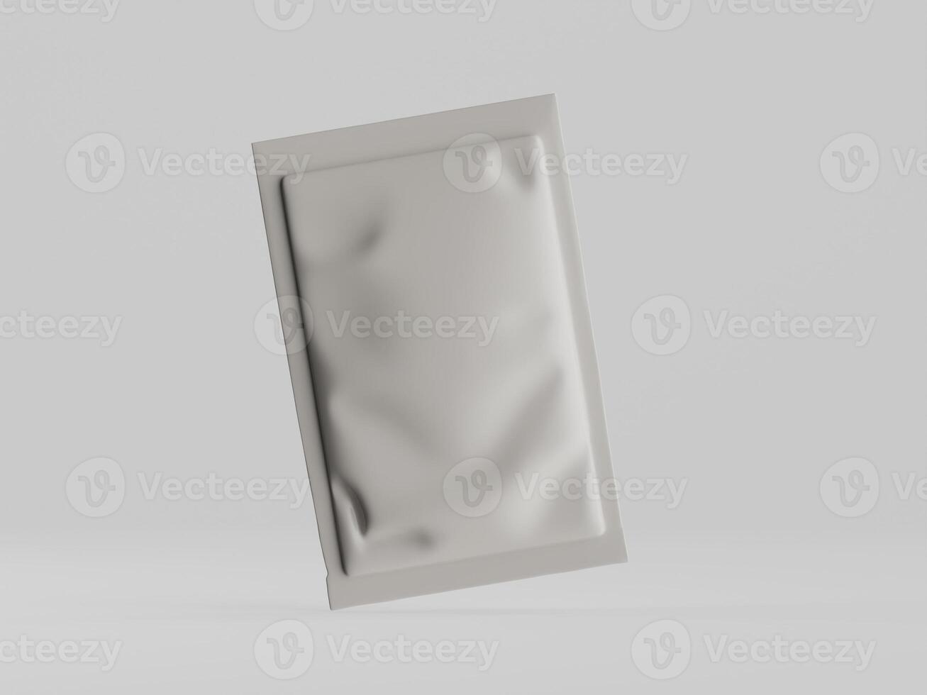 A white plastic bag with a white label on it photo