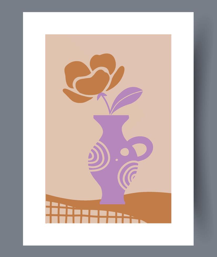 Stylish Flower Vase Illustration with Modern Design Elements that Captivate Attention vector