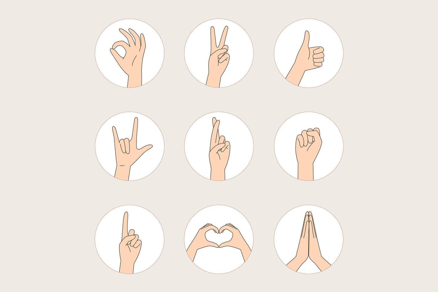 Hand Gestures Collection A Diverse Set of Expressive Symbols for Effective Communication vector