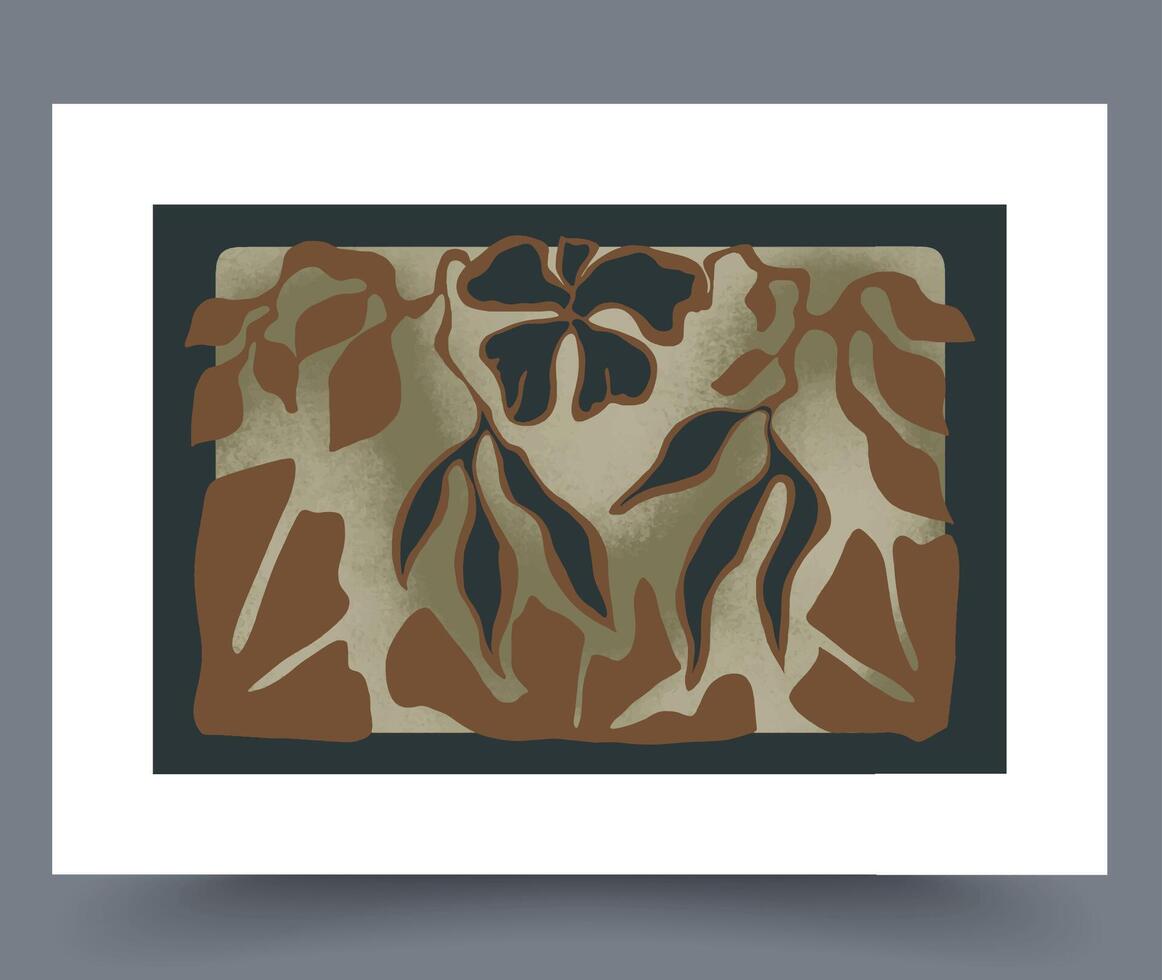 Abstract Art Inspired by Nature, Featuring Leaf Forms and Organic Shapes in Design and Style vector