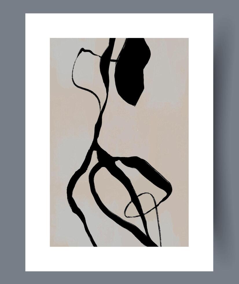 Abstract Line Art A Modern Minimalist Design Embracing Simplicity and Aesthetic Appeal vector