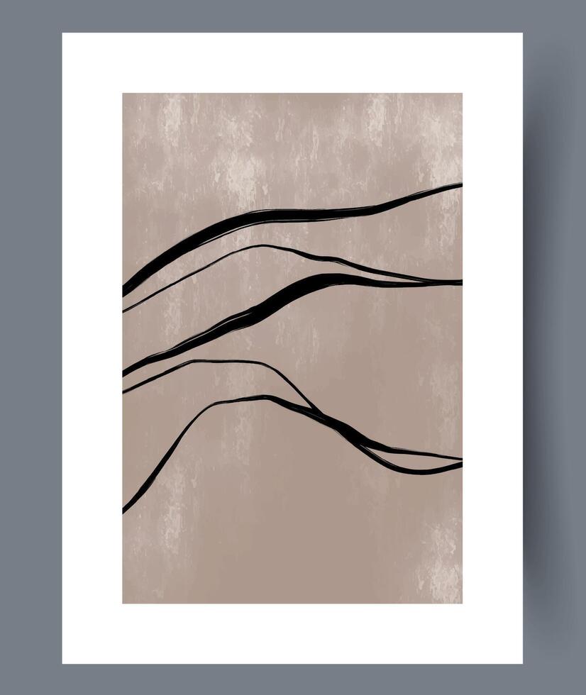 This captivating abstract line art piece enhances any space with its aesthetic appeal vector