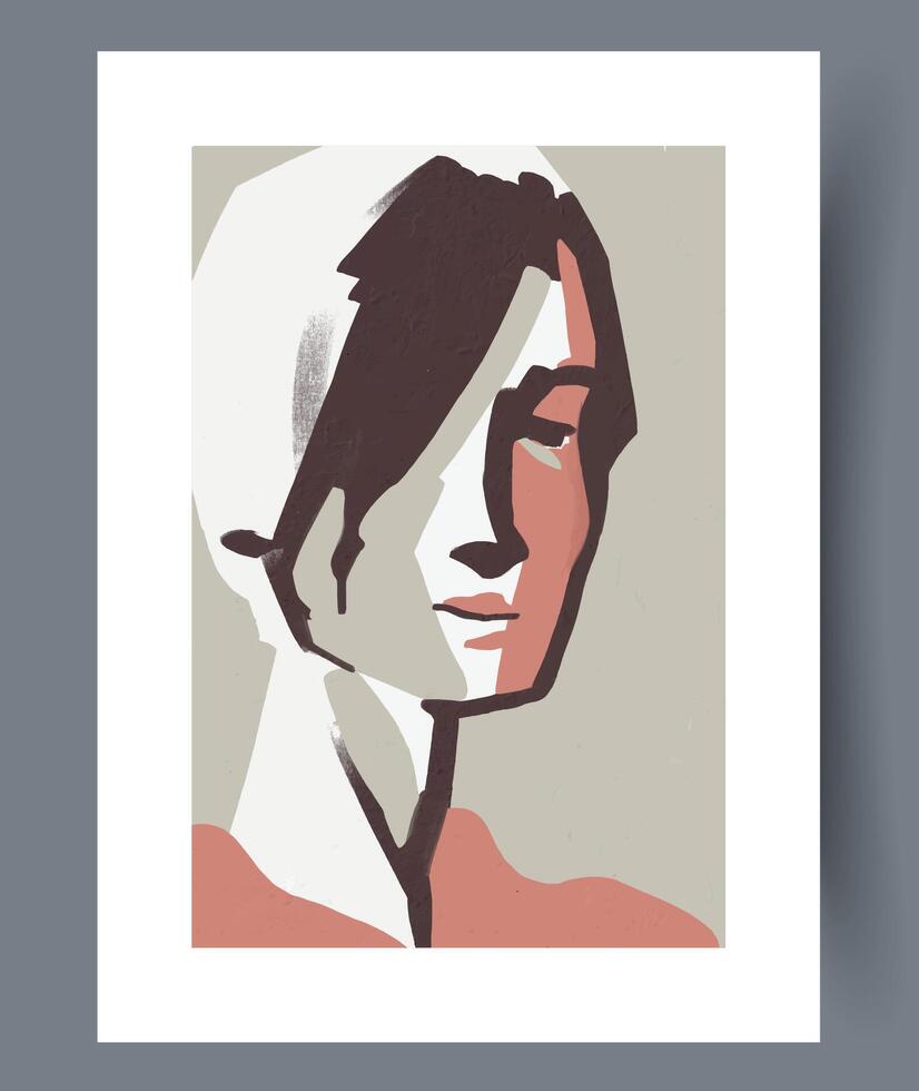 A stylized portrait of a woman using a contemporary color palette that captivates viewers vector