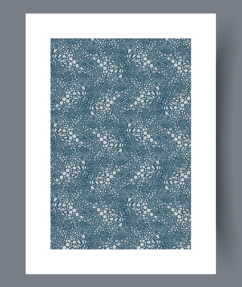 An Elegant Abstract Pattern designed in Stunningly Beautiful Blue Tones and Shades vector