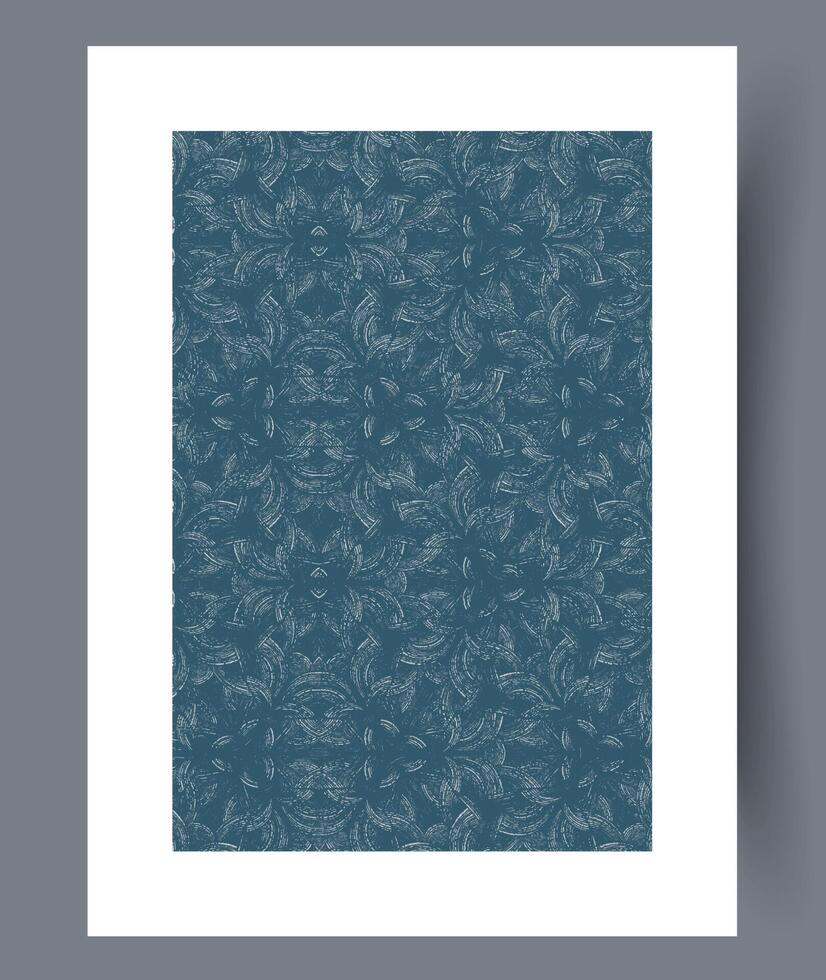 An Elegant Floral Pattern Design beautifully set against a vibrant Teal Background vector