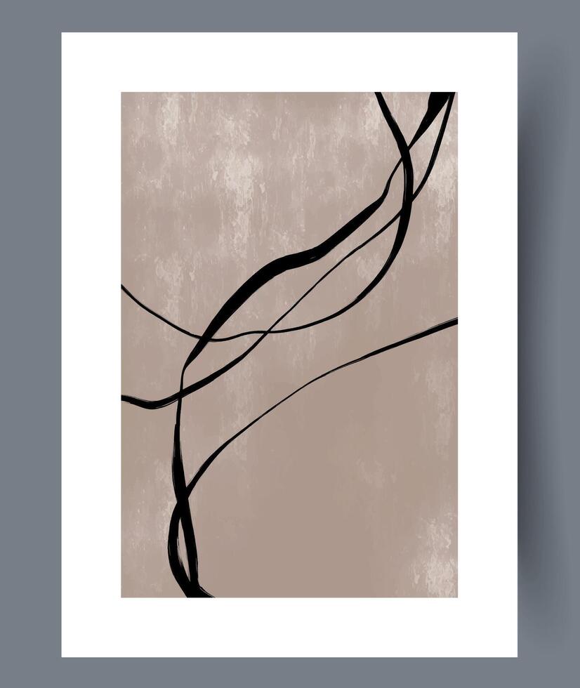 Abstract Lines on a Neutral Background An artistic blend of modern aesthetic and design vector