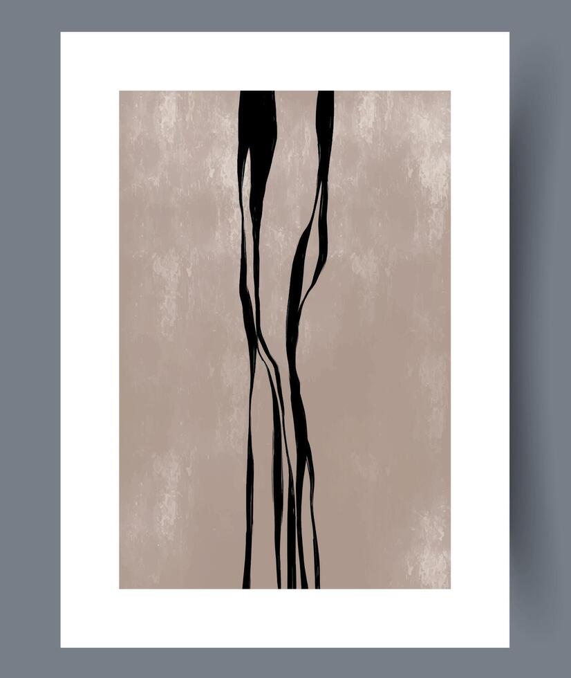 An Abstract Representation of Black Lines on a Neutral Background for Artistic Appeal vector