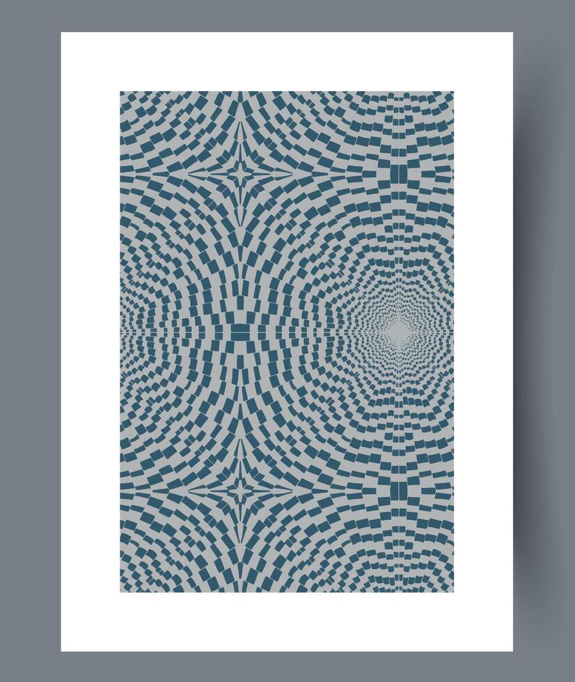 An Intricate Flowing Geometric Pattern that beautifully combines shades of Blue and Cream vector