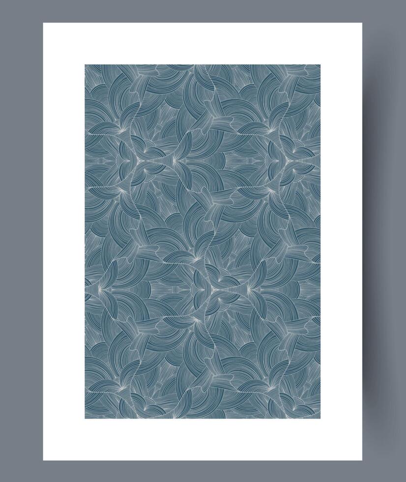 An Elegant Floral Pattern in Teal and White, merging contemporary fashion with timeless design vector